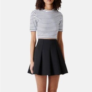 Pleated Scuba Skirt (Black)